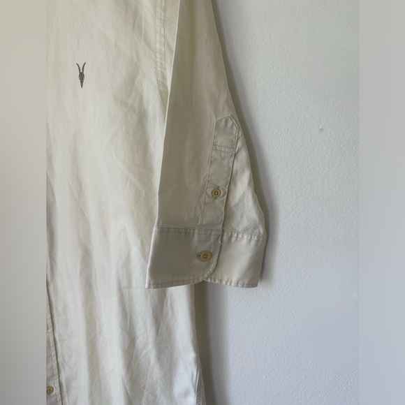AllSaints Men's Redondo Hs Shirt Half Sleeves 100% Cotton Button Down Sz M - Picture 5 of 8